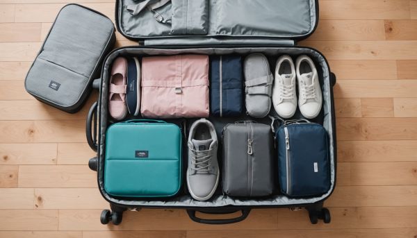 POUCHETTES RANGEMENT VALISE OPTIMISATION ESPACE